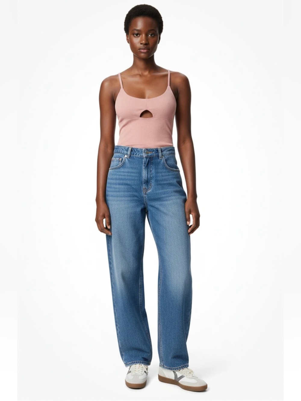 NWT! Chaser Baby Rib Vented‎ Cami Tank Top Antique Rose Size S